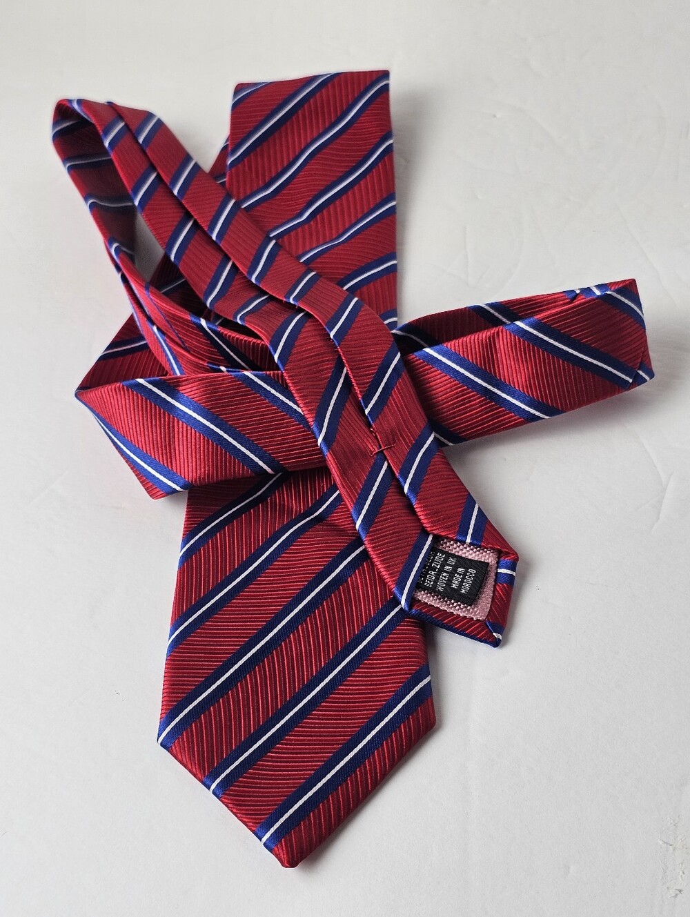 Thomas‎ Pink Jacquard Red White Blue 'Merica Necktie Tie Pride July 4th America